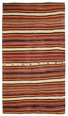 Handwoven vintage striped kilim rug from Denizli region of Turkey. Approximatelly 45-55 years old. In very good condition. 5`6" X 9`7" 167 X 292  cm Rare find, Unique handmade item. Only 1 in stock Free shipping Worldwide Usually shipped via FedEx or UPS Ready to ship in 1-3 business days and tracking information will be provided once shipping out Estimated delivery time 3-7 business days Please let us know if you have any questions or need additional information Thank you Vintage Kilim Rug, Vintage Kilim, Kilim Rug, Kilim Rugs, Floor Rugs, Hand Weaving, Handmade Items, Bathing Beauties, Let It Be