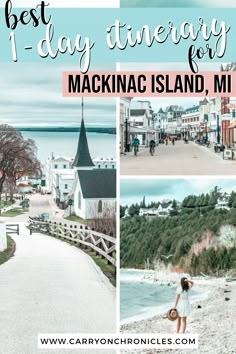 the best things to see and do in mackinac island, mi with text overlay