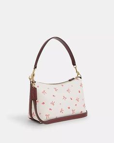 COACH® | Clara Shoulder Bag With Bow Print Coach Clara Shoulder Bag, Coach Bow Purse, Coach Bow Bag, Cute Purses Aesthetic, Cute Coach Bags, Cute Bags And Purses, Purses Aesthetic, Cute Shoulder Bags, Cute Handbag