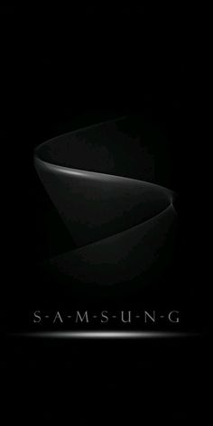 the samsung logo on a black background