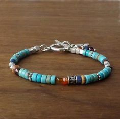 Sundance Style Jewelry, Sundance Jewelry, Multi Gemstone Bracelet, Colorful Gemstones, Sundance Style, Turquoise Bead Bracelet, Bracelet Minimalist, Southwest Jewelry, Homemade Jewelry