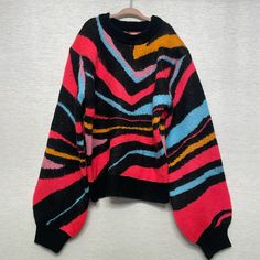 Future Collective Neon Sweater With Shoulder Pads Nwts Adult Xs Great Sweater Completely Fashion Forward. Perfect Condition. 80’s Fashion Women, Outfit Transformation, Pick Clothes, Neon Sweater, Saturn Return, Fun Sweater, 80's Fashion, Sheer Sweater, Off The Shoulder Sweater