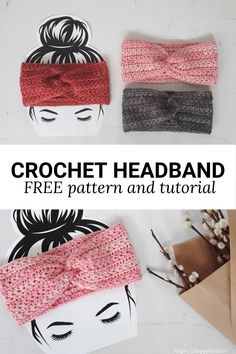 crochet headband Headband Pattern Free, Hdc Crochet, Red Website, Crochet Ear Warmer Pattern, Crochet Star Stitch, Crochet Turban