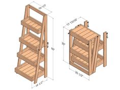 two wooden shelves are shown with measurements for the bottom shelf and bottom shelf on each side