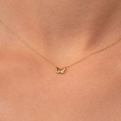 Diamond Butterfly Necklace/ 14k Gold Butterfly Necklace/ Minimalist Charm Necklace/ Dainty Diamond Butterfly Necklace - Etsy Luxury Diamond Necklace With Stone Work, Small Butterfly Necklace, Minimalist Yellow Gold Butterfly Jewelry, Butterfly Shaped Diamond Necklace As Gift, Butterfly Shape Diamond Necklace Gift, Butterfly Shaped Diamond Necklace Gift, Minimalist White Gold Butterfly Jewelry, Minimalist White Gold Jewelry With Butterfly Charm, Minimalist White Gold Butterfly Charm Jewelry