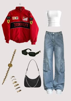 Street Style Outfits Casual, Mode Zara, Trendy Outfits For Teens, Everyday Fashion Outfits, Casual Day Outfits, Concert Outfits, Baggy Pants