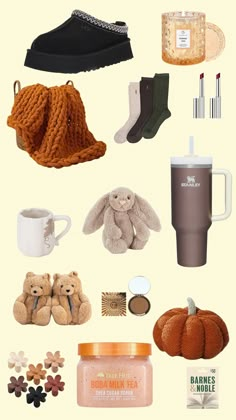 a collage of fall gifting items for a boo basket photo includes - Uggs candle Stanley jellycat tree hut scrub and more cozy gift ideas. Fall Gift For Boyfriend, Fall Gifts For Girlfriend, Boo Basket Ideas For Girl Best Friend, Fall Basket Ideas For Girlfriend, Fall Basket For Girlfriend, Cute Fall Gifts For Friends, Autumn Basket Ideas, Aesthetic Gift Basket Ideas, Fall Boo Basket Ideas