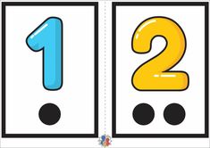 the number one and two are shown in this printable activity pack for kids to practice counting