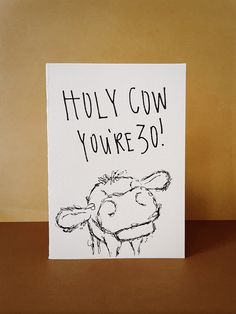 Cow themed birthday card - add age in note at checkout Details: 4 1/4" x 6" Card Brown envelope included. Blank inside. Inside writing available upon request. Customize at checkout or emailing art@originalkashcollections.com. Handmade items are similar but may not be identical. Western Birthday Cards Diy, Funny Hand Drawn Birthday Cards, Funny Birthday Cards To Make, Birthday Card Easy Drawing, Birthday Cards Grandfather, Cow Birthday Cards Handmade, Pretty Diy Birthday Cards, Birthday Card For Guy Friend, Homemade Birthday Cards For Him