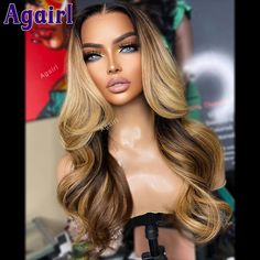 200% Honey Blonde Brown Body Wave 13x6 13X4 Lace Frontal Wigs Human Hair Balayage Highlight Lace Frontal Wigs, Hair Balayage, Wigs Human Hair, Lace Closure Wig, Closure Wig, Balayage Highlights, Honey Blonde, Lace Frontal Wig, Frontal Wigs