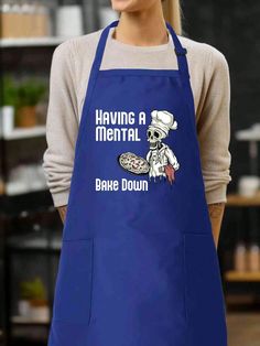 **Product Listing Description: Having a Mental Bake Down Apron** Unleash your inner chef and embrace the whimsical side of baking with our unique "Having a Mental Bake Down Apron"! This delightful apron features a playful skeleton chef design, perfect for those who love to mix a little humor with their culinary creations. Crafted from high-quality, durable cotton fabric, this apron is not only stylish but also practical, providing excellent coverage and protection against flour spills and icing Spooky Treats For Halloween, Funny Aprons For Men Hilarious, Funny Thankgiving Apron, Cooking Aprons Funny, Mens Aprons Funny, Chef Design, Treats For Halloween, Funny Cooking, Funny Aprons Apronmen - Quality Men's Aprons For Quality Dudes