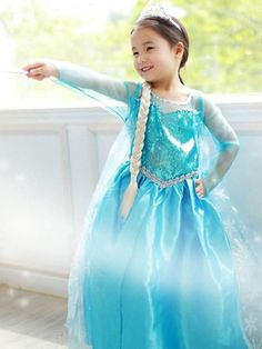 Selling Points1.Age Group:Kids2.Occasion:Party3.Season:WinterFall4.Dress Length (cm):MaxiSpecificationsGenderGirlsAge GroupKidsStyleBeautiful,PrincessOccasionParty,PerformanceKids ApparelDressFabricPolyesterPatternSolid ColoredSleeve LengthLong SleeveAge3-10 YearsSeasonWinter,FallLook After MeHand washElasticityMicro-elasticDresses TypeA Line DressFit TypeRegular FitDress Length (cm)MaxiSize ChartINCHCMSizeWaistBustLength2-3 Years(100cm)17¼1929¼3-4 Years(110cm)1819¾30¼4-5 Years(120cm)1920½31½... Belle Dress Up, Snow Queen Dress, Elsa Frozen Costume, Baby Fancy Dress, Elsa Disney, Elsa Cosplay, Christmas Dress Up, Elsa Costume