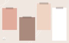 an abstract background with three rectangles in pastel colors, one on the left and one on the right