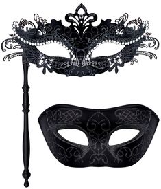 PRICES MAY VARY. Masquerade masks with stick for couple - package include 2 pcs masquerade masks for couple, one is black plastic masquerade mask for men, the other is black ABS base inlaid metal masquerade mask on a stick for women with rhinestones decoration Premium material - SIQUK masquerade mask with stick for couple made of strong, durable and lightweight ABS plastic and metal, no extra glue and no discoloration, can easily be molded to the contours of the wearers face One size fit most - Masquerade Mask With Stick, Masquerade Party Mask, Phoenix Tail, Couples Masquerade Masks, Black Masquerade Mask, Mask Halloween Costume, Mens Masquerade Mask, Halloween Costume Mask, Carnival Mask