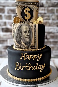 Creative and Classy Dollar Cakes for Men: Must-See Ideas Men Birthday Party Theme, Cake For Him, Money Birthday Cake, Unique Cakes Designs, Birthday Cake Decorating Ideas