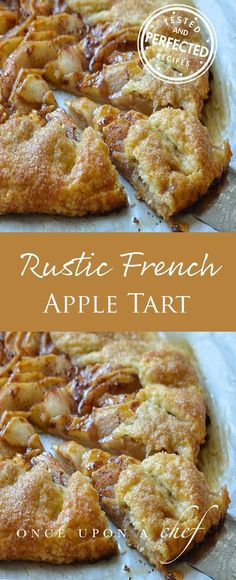 this is an image of rustic french apple tart