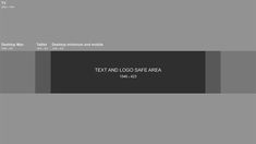 text and logos safe area displayed on the webpage for an app or website design