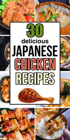 Japanese chicken recipes collage showcasing various dishes from soups to grilled skewers Food To Make With Chicken, Cooking Japanese, Chicken Recipes For Dinner, Japanese Chicken, Easy Japanese Recipes, Food At Home, Chicken Meals