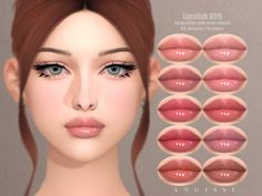 an animated image of a woman's lips and eyes