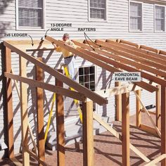 an image of a house being built with wood framing