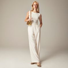 Satin Pant, Hair Wrap Scarf, Polo Women, Satin Pants, Silk Pants, Jcrew Women, Fashion Editor, White Pants, Pull On Pants