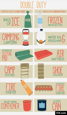 the camping hacks for families info sheet