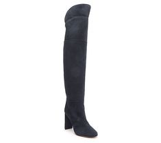 It's boot season (yay!). And what better way to take your look over the top than with a pair of over-the-knee boots! Dial up the drama on your daily 'fits with these suede stunners, perfect for pairing with leggings, skinny jeans, or short, floaty frocks. From Schutz. Fitted Knee-high Boots With Removable Insole, Medium Width Synthetic Knee-high Boots For Spring, Synthetic Knee-high Boots With Padded Heel, Trendy Black Synthetic Knee-high Boots, Suede Knee-high Boots With Zipper Closure, Suede Heels, Over The Knee, Over The Knee Boots, Knee Boots