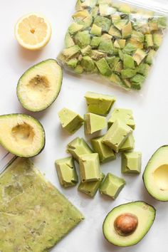 avocados cut up and ready to be eaten