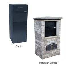 two different types of fireplaces are shown