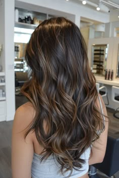 Brown Hair Designs, Highlights With Depth, Highlight With Brown Hair, Brown Hair Colors Caramel, Darker Brown Hair With Caramel Highlights, Balayage Ombre Hair Brunette, Brunette Simple Highlights, Light Brown Hair From Dark, Brown Hair Bronze Highlights