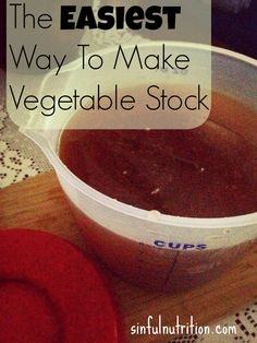 the best way to make vegetable stock