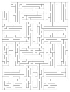 a black and white maze that is in the shape of a square