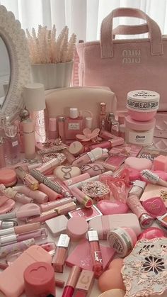 #aesthetic #wonyoungism Makeup Collection Goals, Alat Makeup, Girly Makeup, Sephora Skin Care, Pink Skin, Pink Life, Fancy Makeup