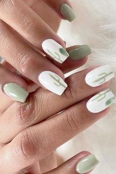 Western Style Nails, Sage Green Nails, Country Acrylic Nails, Rodeo Nails, Cowboy Nails, Nails Flowers, Western Nails, Country Nails, Cow Nails