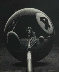 a black and white photo of a rocket with an arrow on it