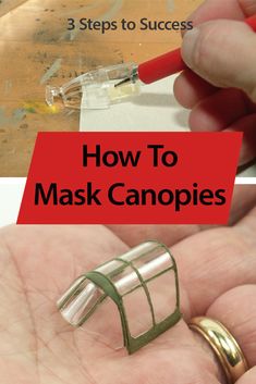 a hand holding a ring with the words how to mask canopies on it