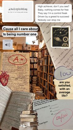 an open book sitting on top of a pile of books next to a pile of papers