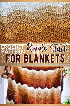 crochet ripple afghan pattern for blankets