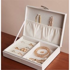 Keep Your Fave Pieces Organized In This Radley London Jewelry Box! It Has Plenty Of Space For All Your Jewelry, From 10 Rolls For Ring Storage, To Hooks That Keep Your Necklaces And Bracelets Tangle-Free. It Also Happens To Look Super Cute And Chic On Any Dresser Or Countertop. Additional Info Dimensions: 9.25” X 7” X 2” Materials: Vegan Leather Exterior And Micro Suede Interior Sku Closet London Jewelry, Jewellery Organizer, Necklace Hanger, Jewelry Organizer Storage, Ring Storage, Radley London, Leather Jewelry Box, White Jewelry Box, Necklaces And Bracelets