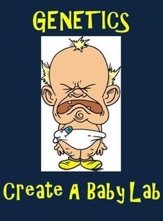 a baby with a pacifier in his mouth and the words genetics create a baby lab