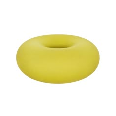 an inflatable yellow object on a white background