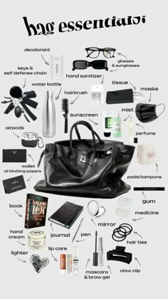 Schul Survival Kits, Everyday Bag Essentials, Uni Bag, School Bag Essentials, Backpack Essentials, Pads Tampons, Inside My Bag, Purse Essentials, Handbag Essentials