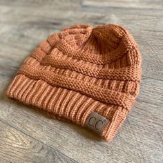 Brand New Cc Women’s Beanie Hat . Never Worn. Smoke Free Home Orange Beanie Aesthetic, Beanie Aesthetic, Fall Beanie, Fall Beanies, Cc Hats, Orange Beanie, Women Beanie, Straw Hat Beach, Cc Beanie