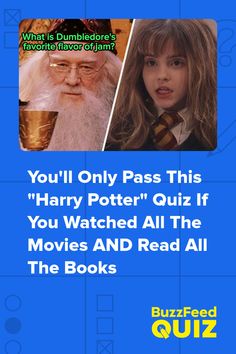 the harry potter quiz is shown with an image of her and her wizard's hat