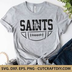 a shirt with the word saints on it