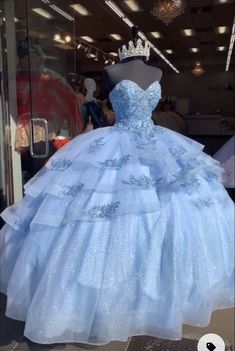 Sweet 16 Cinderella Theme, Blue Quinceanera Theme, Quinceanera Blue, Light Blue Quince