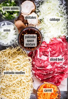 Easy Yakisoba Noodles, Yakisoba Recipe Beef, Beef Soba Noodle Recipe, Steak Yakisoba Recipe, Japanese Style Noodles, Army Yakisoba Recipe, Japanese Yakisoba Recipe, Udon Yakisoba, Ground Beef Yakisoba Recipe