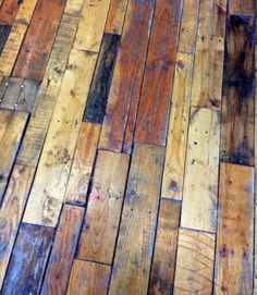 an image of wood flooring that looks like it is made out of pallets