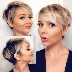 Short Hairstyles Fine, Chic Short Hair, Latest Short Hairstyles, Trending Hairstyles, Short Haircut, Pixie Cuts, Short Hairstyles For Women