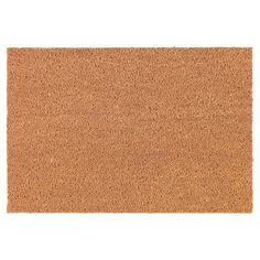 a brown door mat on a white background